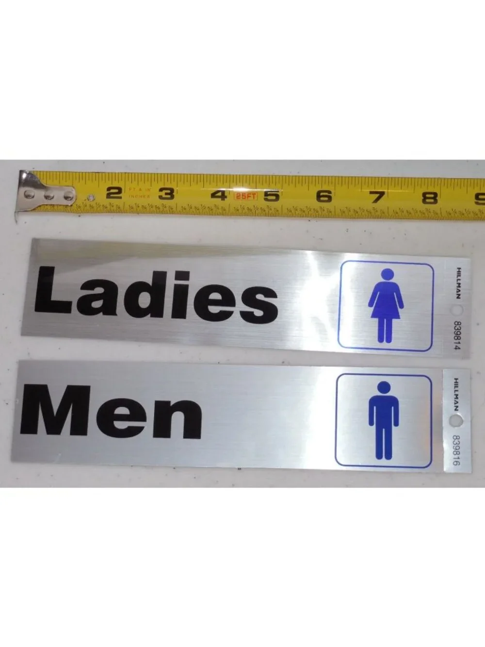Ladies & Men Restroom Signs Aluminum Durable 2
